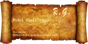 Robl Györgyi névjegykártya